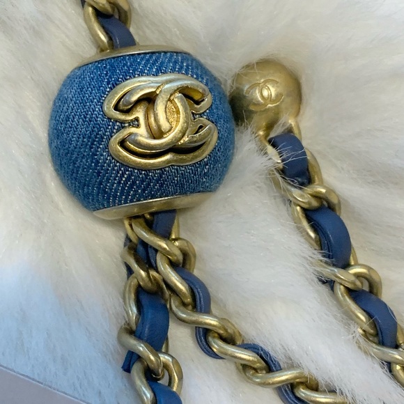 ❌SOLD❌NEW Chanel Pearl Crush Mini Square Denim Flap Bag w/Antique Gold Hardware - Picture 3 of 16